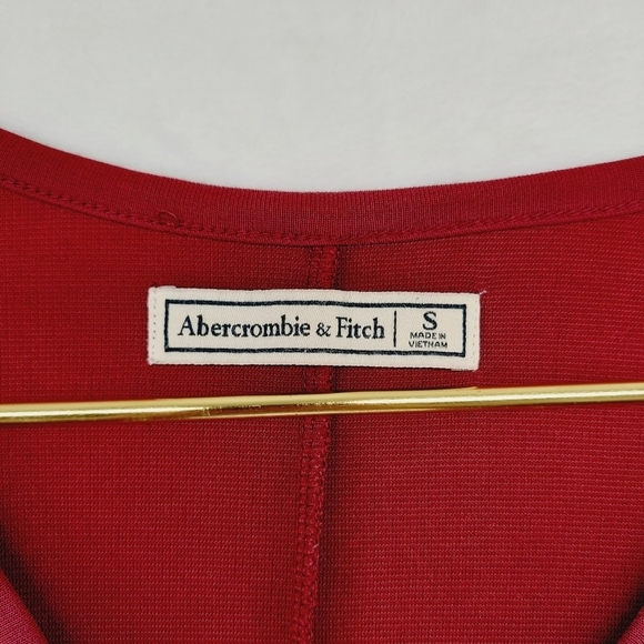 Abercrombie & Fitch Pink Viscose Long sleeve Flare Hem V Neck Blouse P1636 - Picture 6 of 10